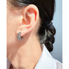 Women's Brass Geometric Wave Electroplated Ribbon Stacking Earrings