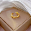 Women's Brass Open Ring With Real Gold Plating And The Crown Pattern