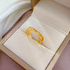Women's Brass Open Ring With Real Gold Plating And The Crown Pattern