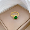 Women's Brass Open Zircon Ring With Micro Inlay Crown Shape And Electroplating In Cartoon Style