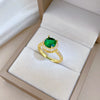Women's Brass Open Zircon Ring With Micro Inlay Crown Shape And Electroplating In Cartoon Style
