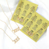 Women's Brass Rhinestone Necklace With Letters Numbers Text Design