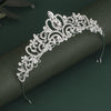 Women's Bridal Crown Headpiece Vintage Baroque Alloy Tiara With Zircon And Rhinestone Details For Wedding Accessories