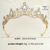 Women's Bridal Crown Headpiece Vintage Baroque Alloy Tiara With Zircon And Rhinestone Details For Wedding Accessories