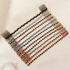 Women’s Bridal Crystal Hair Comb Pair Simple Wave Design Micropaved Wedding Headdress Insert Combs