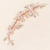 Women's Bridal Flower Hair Clip With Handmade Beaded Edge Alloy Rhinestone Design Elegant Retro Duckbill Hairpin