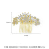 Women's Bridal Flower Hair Comb With Zircon Accents Electroplated Copper Jewelry Hair Accessory Wholesale