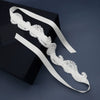 Women's Bridal Hair Accessories Cloth Lace Satin Headband With Leaves And Plaid Pattern Retro Style