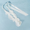 Women's Bridal Hair Accessories Cloth Lace Satin Headband With Leaves And Plaid Pattern Retro Style