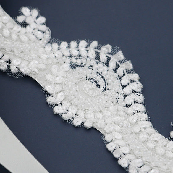 Women's Bridal Hair Accessories Cloth Lace Satin Headband With Leaves And Plaid Pattern Retro Style