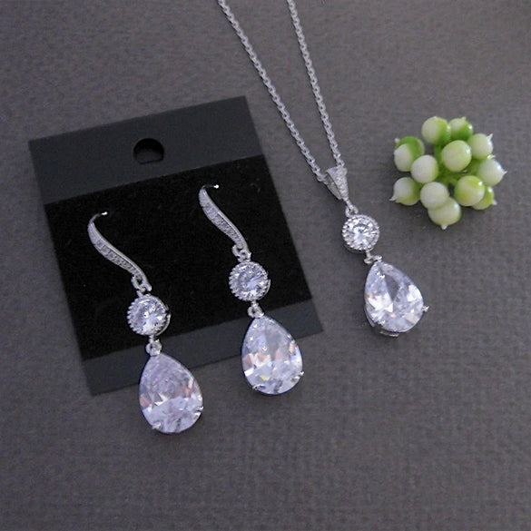 Women's Bridal Jewelry Set With Dripshaped Heart And Bell Patterns Copper And Alloy Materials Electroplating Technology