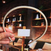 Women's Bridal Pearl Headband With Handknitted Knotted Design And Elegant Bow Crown Detail