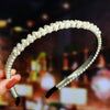 Women's Bridal Pearl Headband With Handknitted Knotted Design And Elegant Bow Crown Detail