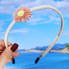 Women's Bridal Pearl Headband With Handknitted Knotted Design And Elegant Bow Crown Detail