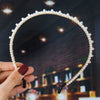 Women's Bridal Pearl Headband With Handknitted Knotted Design And Elegant Bow Crown Detail
