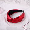 Women's Bright Plaid Pu Fabric Knotted Headband Handwoven Hair Accessory For Everyday Styling