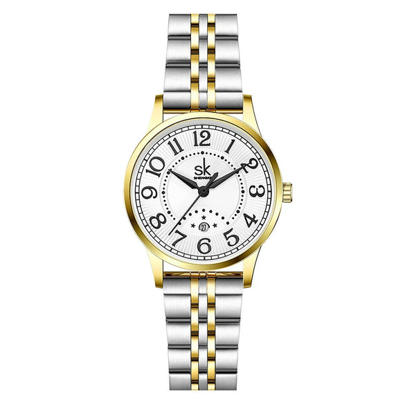 Women's Business Watch Alloy Case Stainless Steel Strap Round Dial
