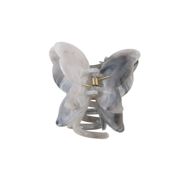 Women's Butterfly Acetic Acid Grab Clip With Baking Paint And Marble Color