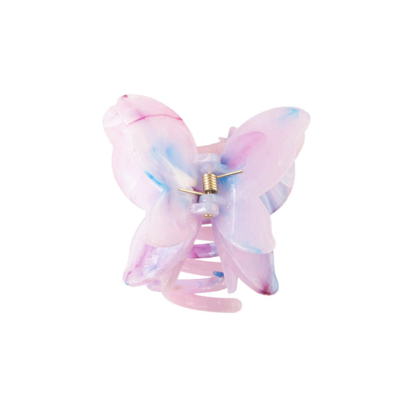 Women's Butterfly Acetic Acid Grab Clip With Baking Paint And Marble Color
