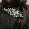 Women's Butterfly Hairpin With Microinlaid Zircon Electroplated Geometric Side Clip For Bridal And Fashion Hair Styling