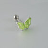 Women's Butterfly Stud Earrings Plastic Resin Dripping Oil Animal Style