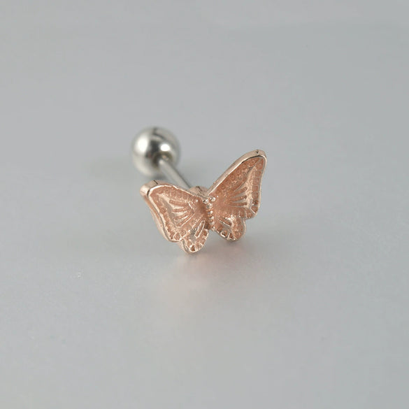 Women's Butterfly Stud Earrings Plastic Resin Dripping Oil Animal Style