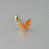 Women's Butterfly Stud Earrings Plastic Resin Dripping Oil Animal Style