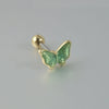 Women's Butterfly Stud Earrings Plastic Resin Dripping Oil Animal Style