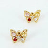 Women's Butterfly Stud Earrings With Copper Zircon Design And Silver Posts Simple Modern Animalinspired Fashion Jewelry