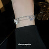 Women's Butterfly Zircon Double Layer Plastic Bracelet Simple Animal Patterned Light Luxury Fashion Jewelry