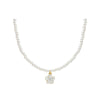 Women's Camellia Imitation Pearl Alloy Clavicle Chain Necklace With Electroplating