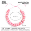Women's Candycolored Irregular Gradient Acrylic Beaded Necklace With Handmade Geometric Design And Adjustable Waxed Rope Drawstring Chain