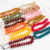 Women's Candycolored Irregular Gradient Acrylic Beaded Necklace With Handmade Geometric Design And Adjustable Waxed Rope Drawstring Chain