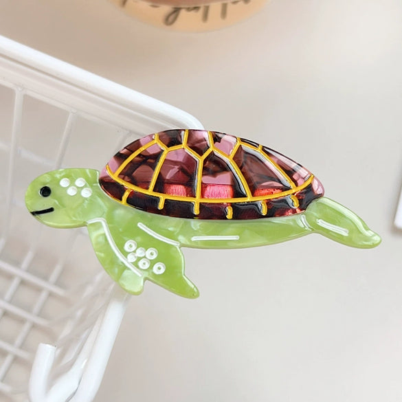 Women's Cartoon Animal Handmade Duckbill Hair Clip With Cactus Turtle Bee Design