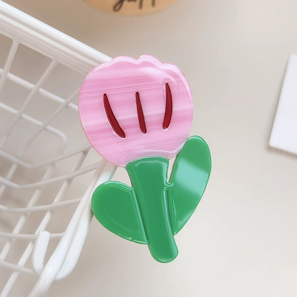 Women's Cartoon Animal Handmade Duckbill Hair Clip With Cactus Turtle Bee Design