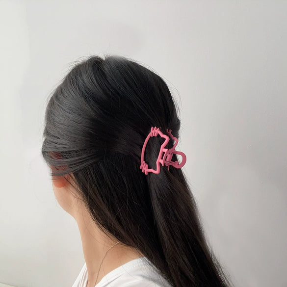 Women's Cartoon Animal Style Metal Handmade Hollow Grab Clip Hair Accessories