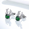 Women's Cartoon Animal Zodiac Antler Zirconia Inlaid Copper Stud Earrings Fashion Jewelry