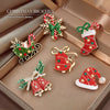 Women's Cartoon Flower Brooch Alloy Diamondencrusted Pin With Cute Holiday Hat Design Simple Fashion Clothing Accessory
