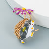 Women’s Cartoon Hedgehog Brooch Alloy Clothing Pin With Dripping Oil Finish Personality Decorative Fashion Accessory