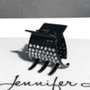 Women's Cartoon Rhinestone Hair Claw Clip Diamondaccented Alloy Grip Hair Accessory For Ponytails And Updos