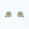 Women's Cartoon Villain Copper Needle Earrings With Microembedded Colorful Zircon