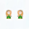 Women's Cartoon Villain Copper Needle Earrings With Microembedded Colorful Zircon