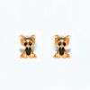 Women's Cartoon Villain Copper Needle Earrings With Microembedded Colorful Zircon