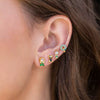 Women's Cartoon Villain Copper Needle Earrings With Microembedded Colorful Zircon