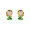 Women's Cartoon Villain Copper Needle Earrings With Microembedded Colorful Zircon