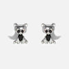 Women's Cartoon Villain Copper Needle Earrings With Microembedded Colorful Zircon