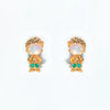 Women's Cartoon Villain Copper Needle Earrings With Microembedded Colorful Zircon