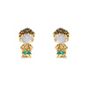 Women's Cartoon Villain Copper Needle Earrings With Microembedded Colorful Zircon