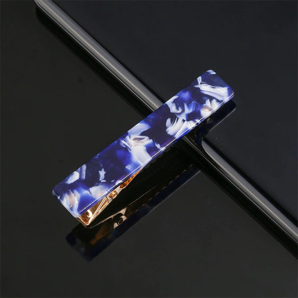 Women's Carved Acetate Hair Clip Geometric Side Barrette Sweet Cool Hair Accessory