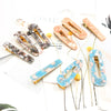 Women's Carved Acetate Hair Clip Geometric Side Barrette Sweet Cool Hair Accessory